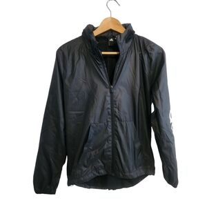 (YXL) Youth 18/Women 2 Unisex Adidas Black Windbreaker